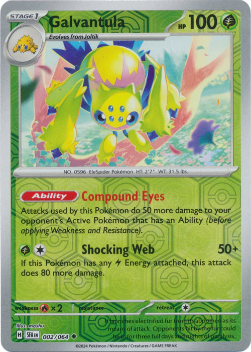 Galvantula 002/064 (Scarlet & Violet: Shrouded Fable) Uncommon - Reverse Holo