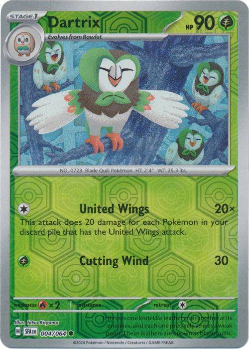 Dartrix 004/064 (Scarlet & Violet: Shrouded Fable) Common - Reverse Holo