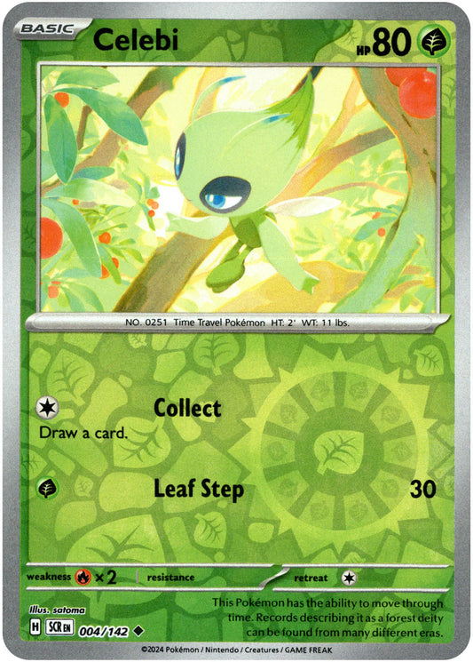 Celebi - 004/142 (Scarlet & Violet: Stellar Crown) Uncommon - Reverse Holo