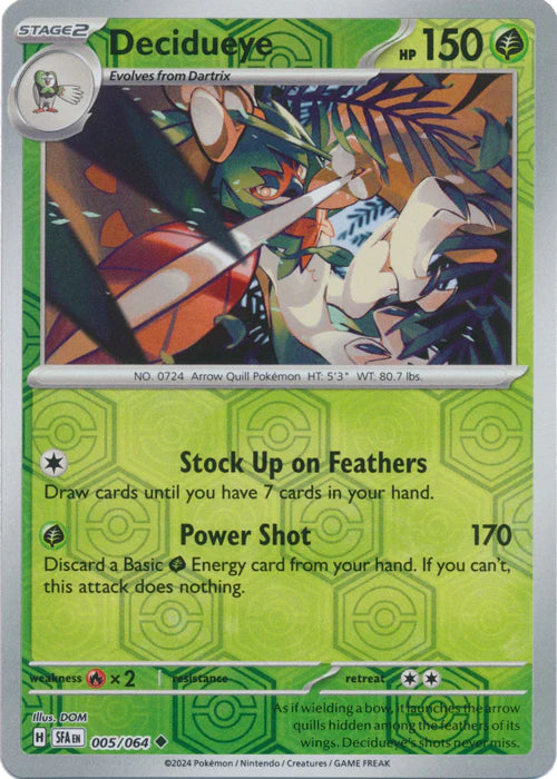 Decidueye 005/064 (Scarlet & Violet: Shrouded Fable) Uncommon - Reverse Holo