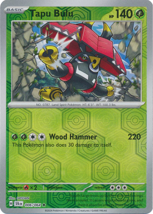 Tapu Bulu 006/064 (Scarlet & Violet: Shrouded Fable) Rare - Reverse Holo