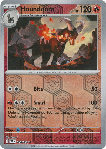 Houndoom 008/064 (Scarlet & Violet: Shrouded Fable) Common - Reverse Holo