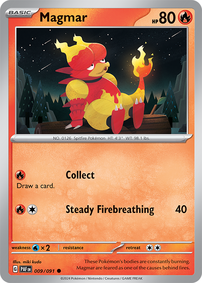 Magmar 009/091 (Scarlet & Violet: Paldean Fates) Common