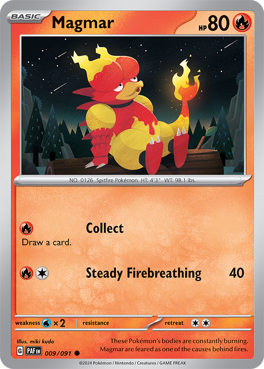 Magmar 009/091 (Scarlet & Violet: Paldean Fates) Common