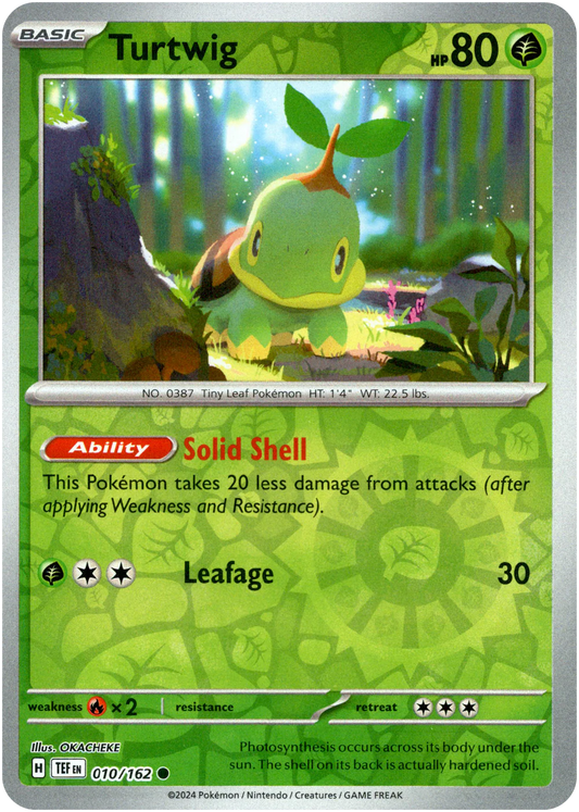 Turtwig 010/162 (Scarlet & Violet: Temporal Forces) Common - Reverse Holo