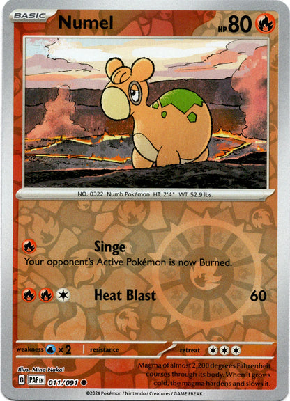 Numel 011/091 (Scarlet & Violet: Paldean Fates) Common - Reverse Holo