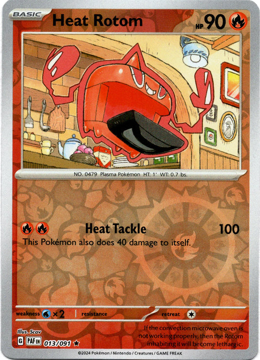 Heat Rotom 013/091 (Scarlet & Violet: Paldean Fates) Rare - Reverse Holo