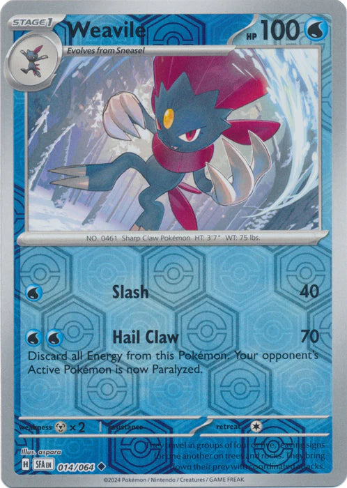 Weavile 014/064 (Scarlet & Violet: Shrouded Fable) Uncommon - Reverse Holo