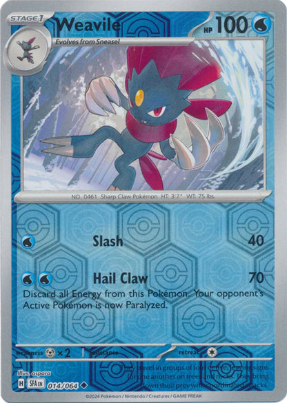 Weavile 014/064 (Scarlet & Violet: Shrouded Fable) Uncommon - Reverse Holo