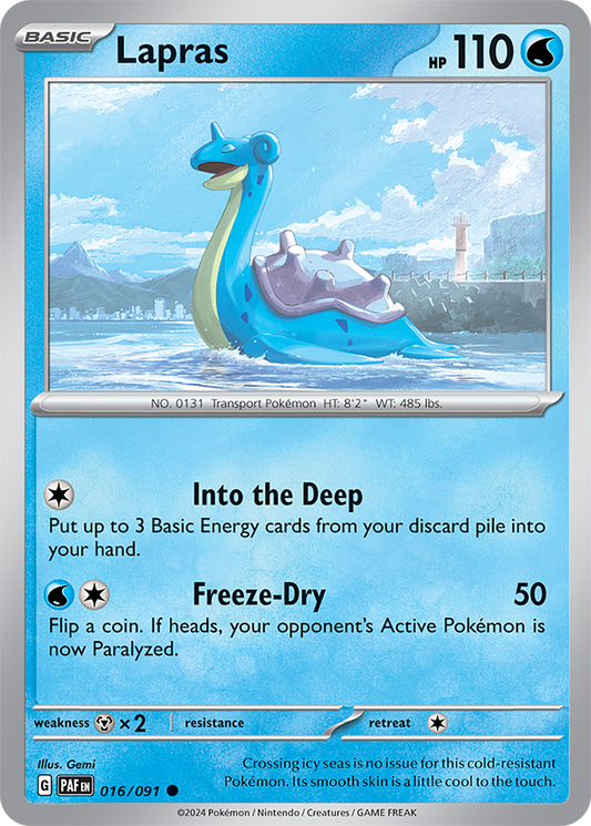 Lapras 016/091 (Scarlet & Violet: Paldean Fates) Common