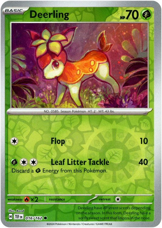 Deerling 016/162 (Scarlet & Violet: Temporal Forces) Common - Reverse Holo