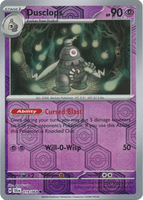 Dusclops 019/064 (Scarlet & Violet: Shrouded Fable) Common - Reverse Holo