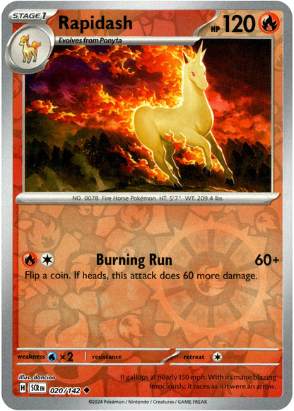 Rapidash - 020/142 (Scarlet & Violet: Stellar Crown) Uncommon - Reverse Holo