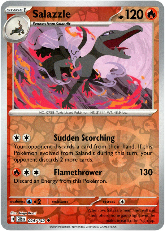 Salazzle - 024/142 (Scarlet & Violet: Stellar Crown) Uncommon - Reverse Holo