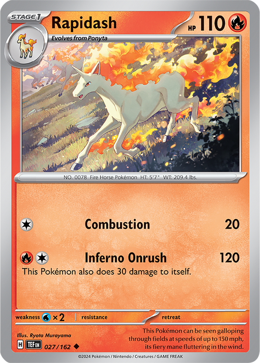 Rapidash 027/162 (Scarlet & Violet: Temporal Forces) Uncommon