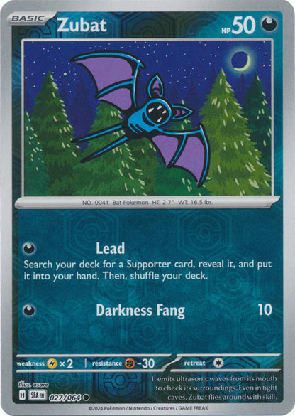 Zubat 027/064 (Scarlet & Violet: Shrouded Fable) Common - Reverse Holo