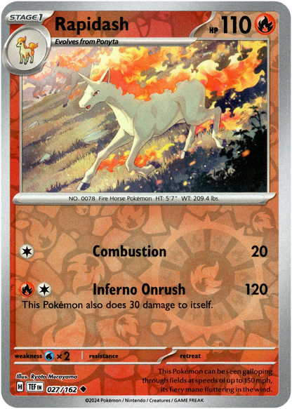 Rapidash 027/162 (Scarlet & Violet: Temporal Forces) Uncommon - Reverse Holo