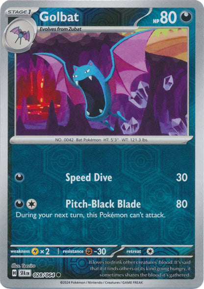 Golbat 028/064 (Scarlet & Violet: Shrouded Fable) Common - Reverse Holo