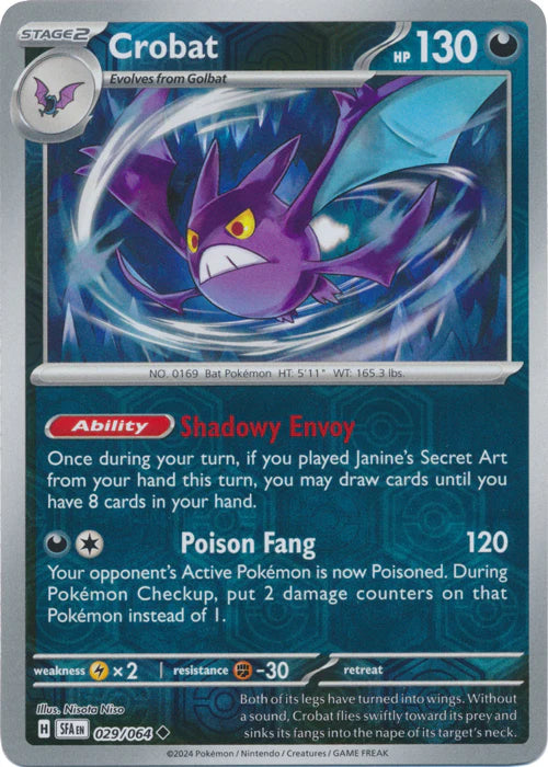 Crobat 029/064 (Scarlet & Violet: Shrouded Fable) Uncommon - Reverse Holo