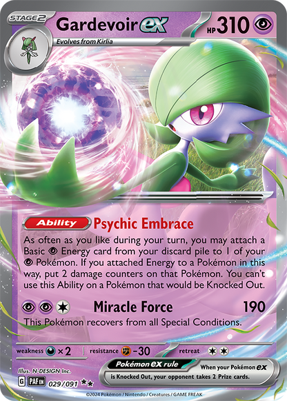 Gardevoir EX 029/091 (Scarlet & Violet: Paldean Fates) Double Rare Holo