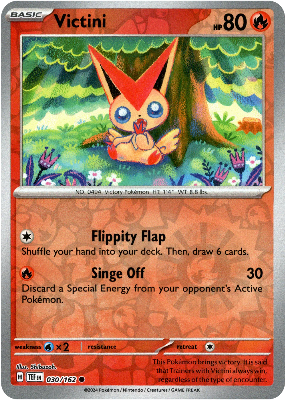 Victini 030/162 (Scarlet & Violet: Temporal Forces) Common - Reverse Holo