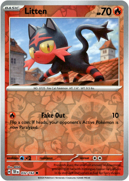 Litten 032/162 (Scarlet & Violet: Temporal Forces) Common - Reverse Holo