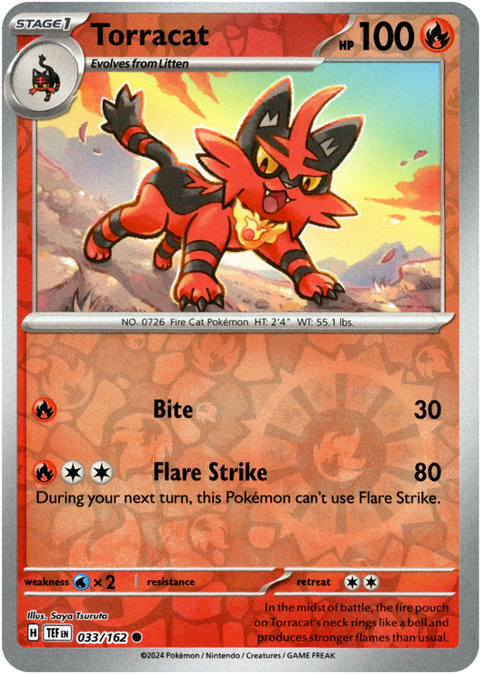 Torracat 033/162 (Scarlet & Violet: Temporal Forces) Common - Reverse Holo