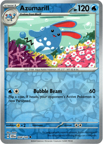 Azumarill - 034/142 (Scarlet & Violet: Stellar Crown) Uncommon - Reverse Holo