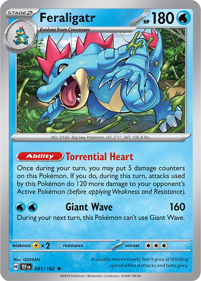 Feraligatr 041/162 (Scarlet & Violet: Temporal Forces) Rare Holo