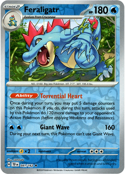 Feraligatr 041/162 (Scarlet & Violet: Temporal Forces) Rare - Reverse Holo