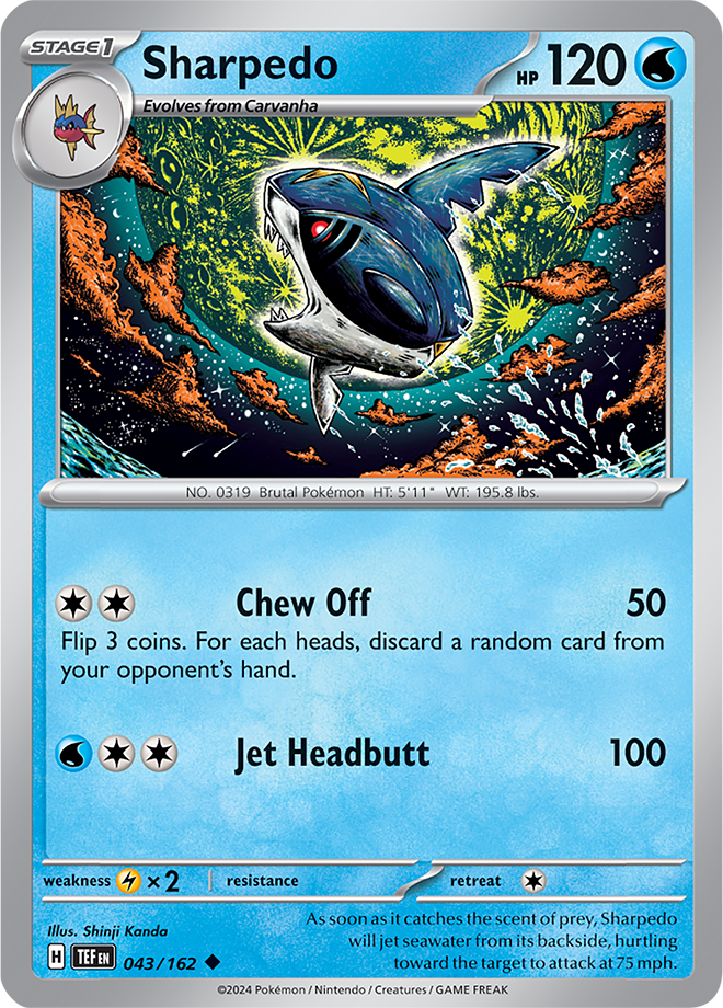 Sharpedo 043/162 (Scarlet & Violet: Temporal Forces) Uncommon