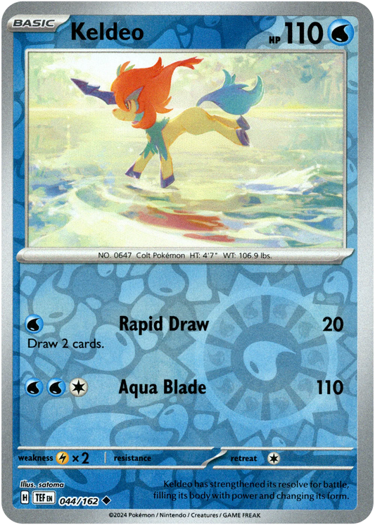 Keldeo 044/162 (Scarlet & Violet: Temporal Forces) Uncommon - Reverse Holo