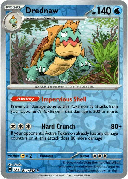 Drednaw - 044/142 (Scarlet & Violet: Stellar Crown) Rare - Reverse Holo