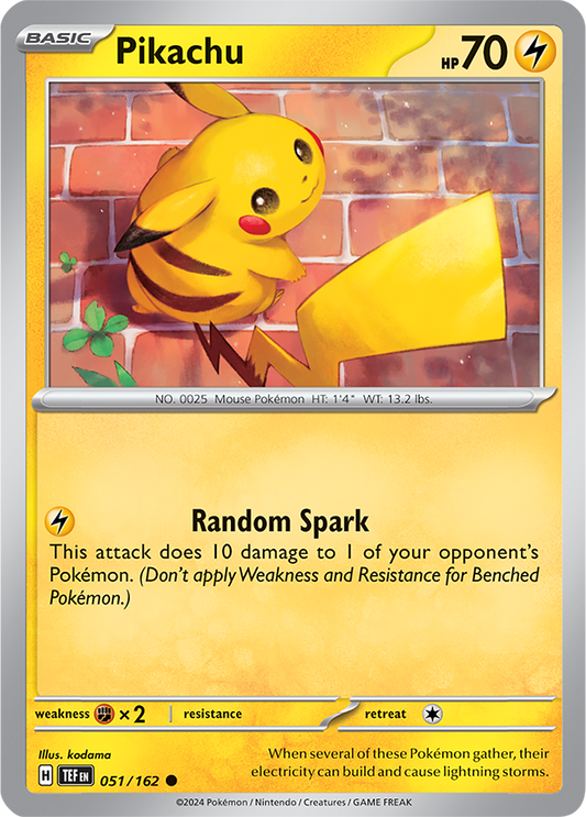 Pikachu 051/162 (Scarlet & Violet: Temporal Forces) Common