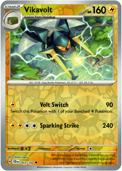 Vikavolt - 053/142 (Scarlet & Violet: Stellar Crown) Uncommon - Reverse Holo