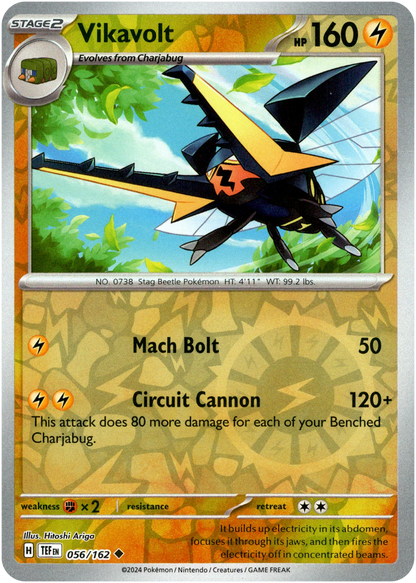 Vikavolt 056/162 (Scarlet & Violet: Temporal Forces) Uncommon - Reverse Holo