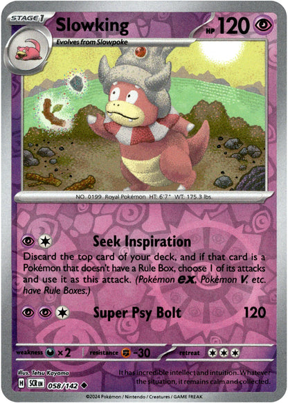 Slowking - 058/142 (Scarlet & Violet: Stellar Crown) Uncommon - Reverse Holo