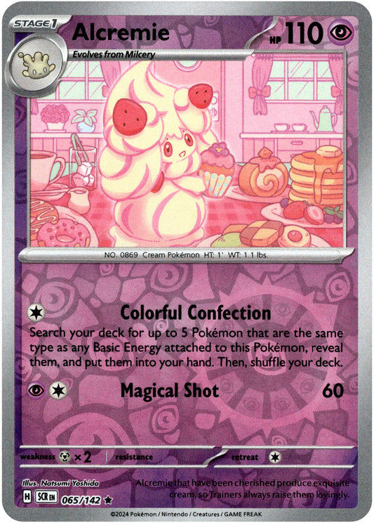 Alcremie - 065/142 (Scarlet & Violet: Stellar Crown) Rare - Reverse Holo