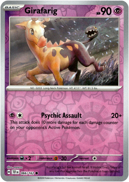 Girafarig 066/162 (Scarlet & Violet: Temporal Forces) Common - Reverse Holo