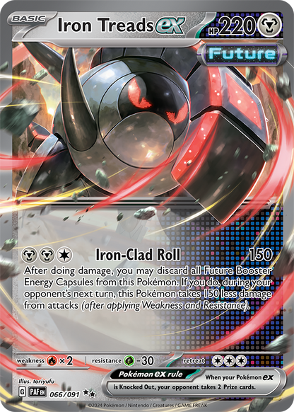 Iron Treads EX 066/091 (Scarlet & Violet: Paldean Fates) Double Rare Holo