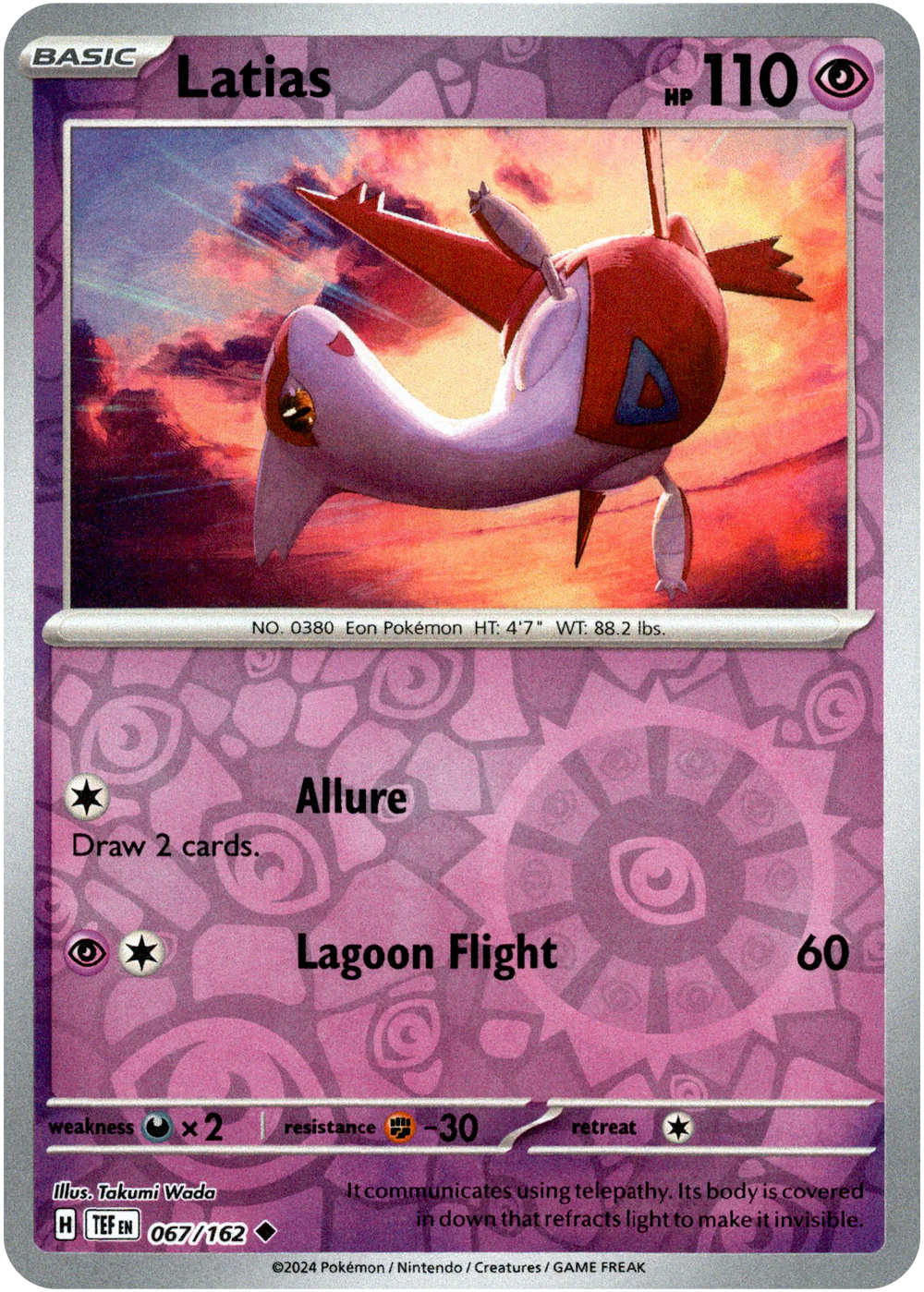 Latias 067/162 (Scarlet & Violet: Temporal Forces) Uncommon - Reverse Holo