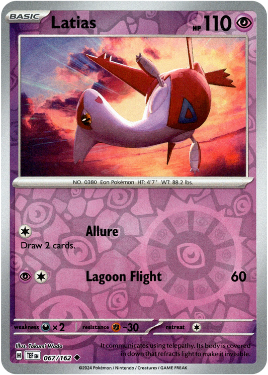 Latias 067/162 (Scarlet & Violet: Temporal Forces) Uncommon - Reverse Holo