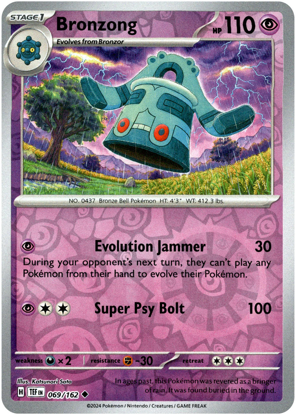 Bronzong 069/162 (Scarlet & Violet: Temporal Forces) Uncommon - Reverse Holo