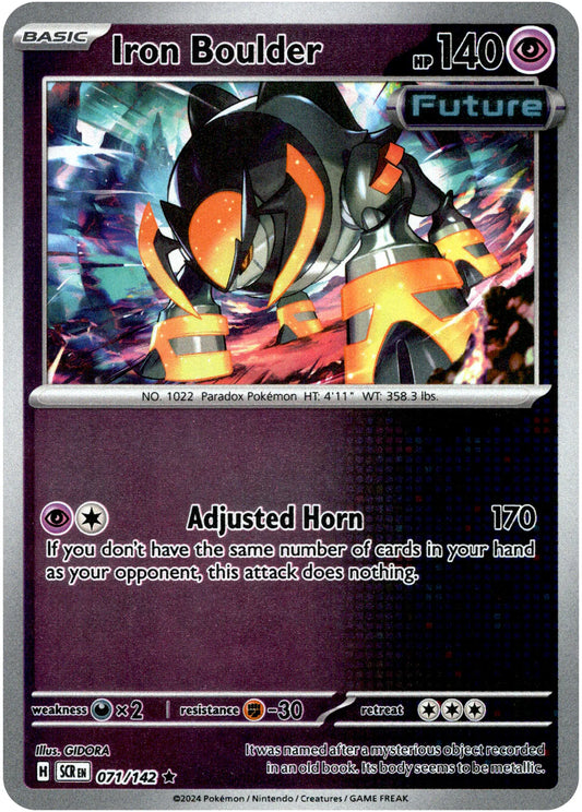 Iron Boulder - 071/142 (Scarlet & Violet: Stellar Crown) Rare - Reverse Holo