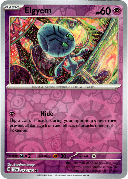 Elgyem 073/162 (Scarlet & Violet: Temporal Forces) Common - Reverse Holo