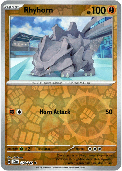 Rhyhorn - 074/142 (Scarlet & Violet: Stellar Crown) Common - Reverse Holo