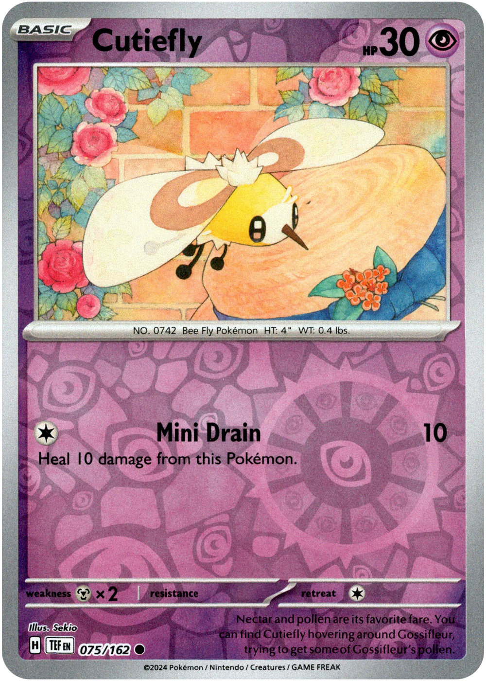 Cutiefly 075/162 (Scarlet & Violet: Temporal Forces) Common - Reverse Holo