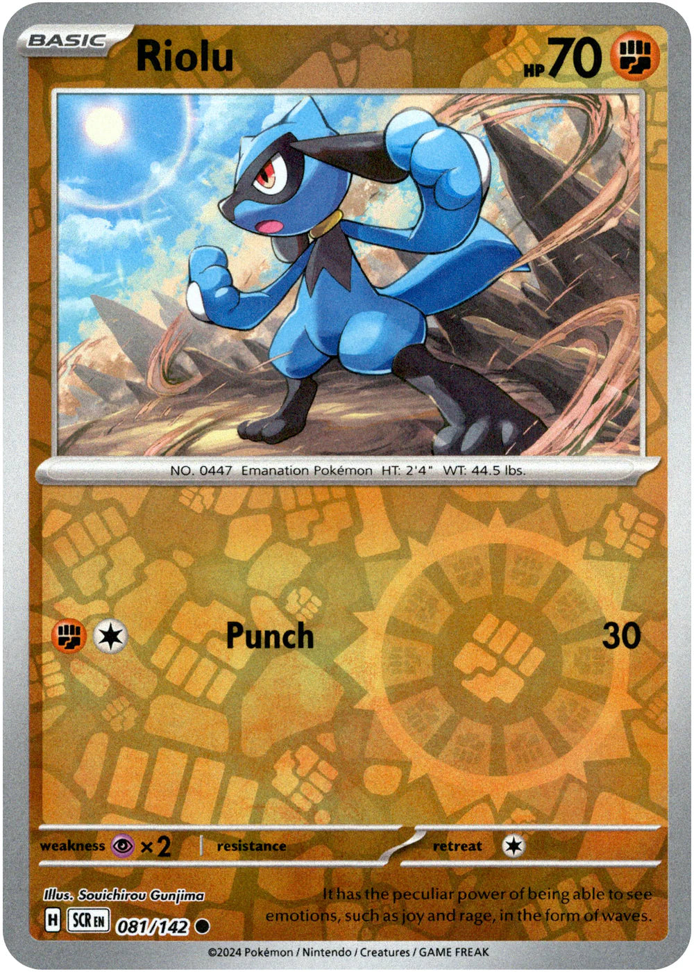 Riolu - 081/142 (Scarlet & Violet: Stellar Crown) Common - Reverse Holo