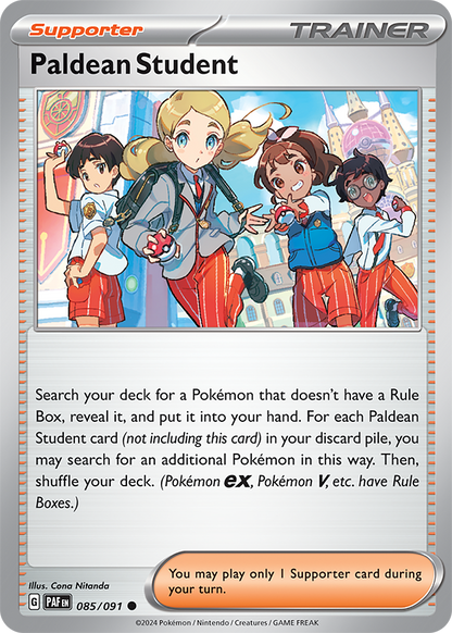 Paldean Student 085/091 (Scarlet & Violet: Paldean Fates) Common