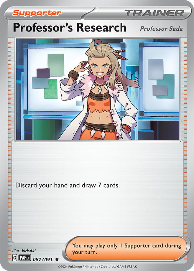 Professor's Research 087/091 (Scarlet & Violet: Paldean Fates) Rare Holo